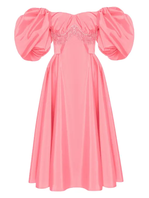 ANOUKI off-shoulder balloon-sleeve dress