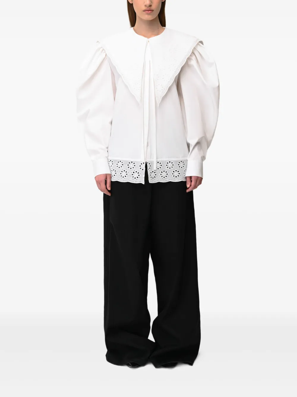 ANOUKI Blouse met pofmouwen - Wit