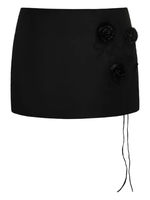 ANOUKI floral-appliqué miniskirt