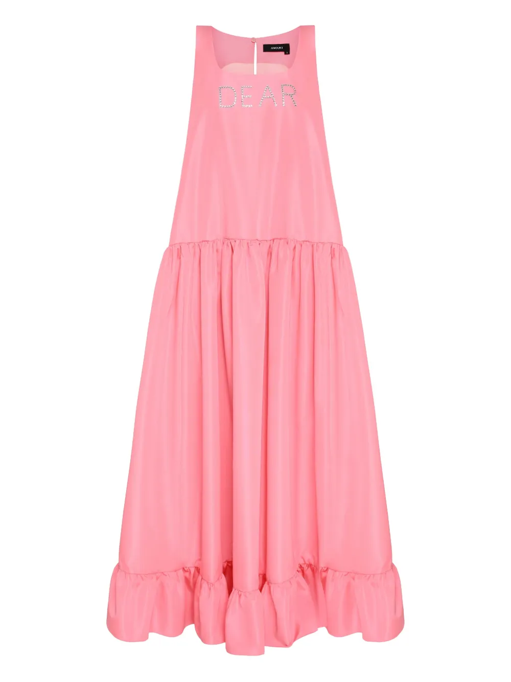 ANOUKI satin tiered maxi dress | Pink | Image 1
