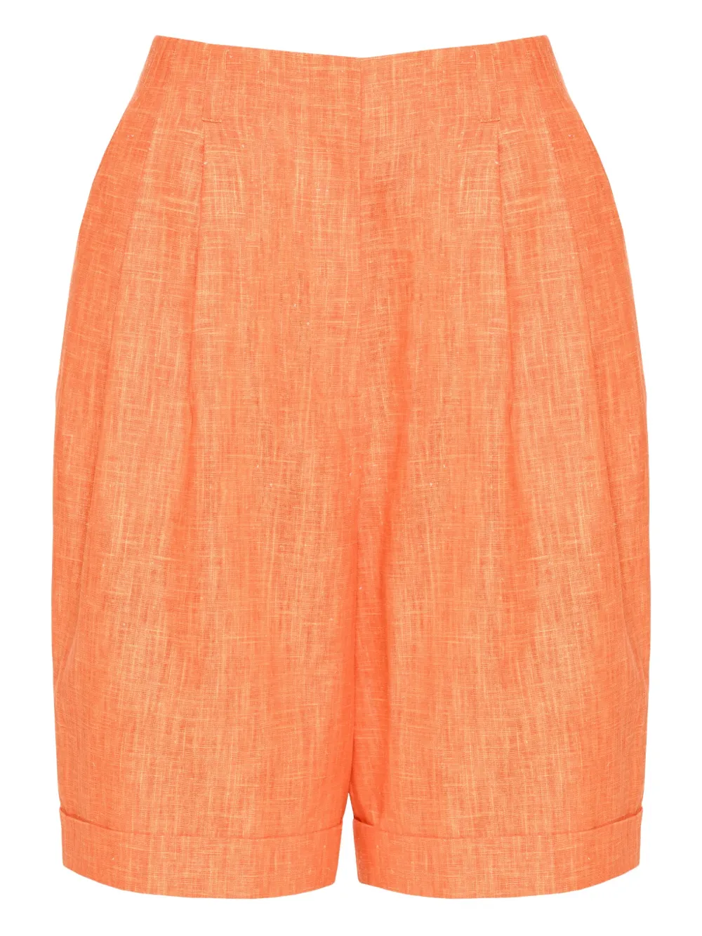 ANOUKI pleated bermuda shorts | Orange | Image 1
