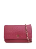 CHANEL Pre-Owned 2012 Embossed Lambskin Camellia Wallet On Chain crossbody bag - Pink