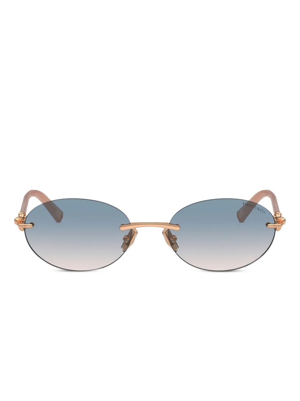 Tiffany & Co. oval-frame gradient sunglasses | Gold | Image 1