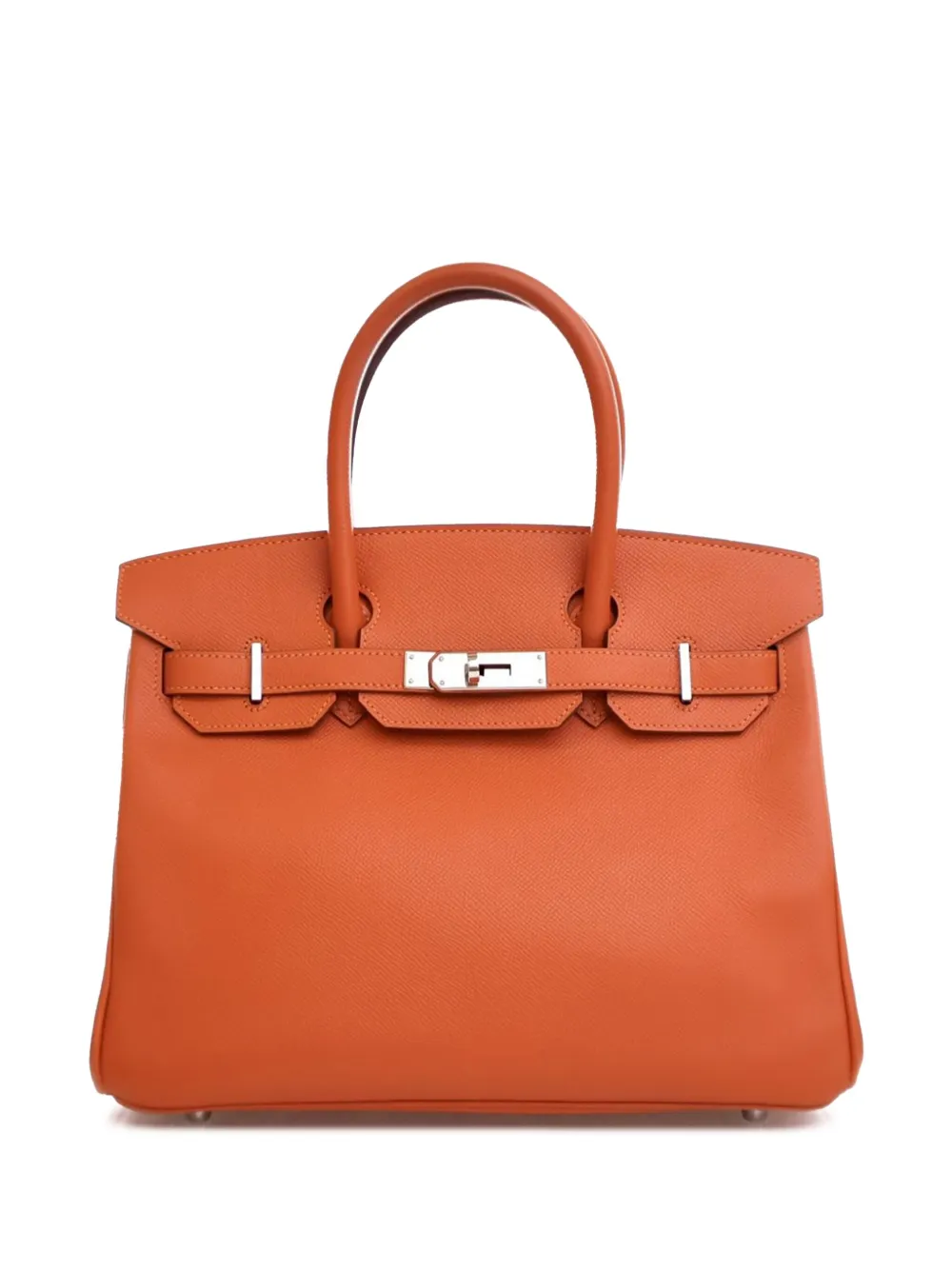 Hermès Pre-Owned 2011 エプソン バーキン ルトゥルネ 30 バッグ - オレンジ Hermès Pre-Owned 2011 エプソン バーキン ルトゥルネ 30 バッグ - オレンジ