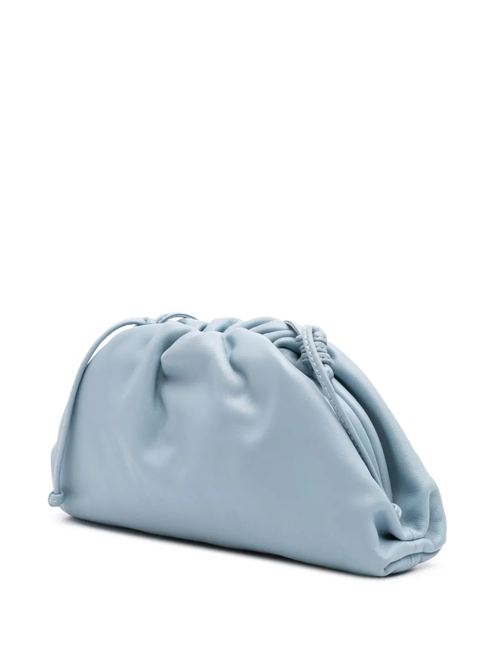 Pre-owned Bottega Veneta 2012-2024 Lambskin The Mini Pouch Crossbody Bag In Blue