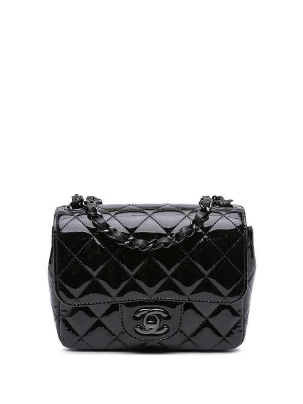 CHANEL Pre-Owned 2021-2024 ミニ スクエア クラシック パテント
