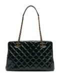 CHANEL Pre-Owned 2015-2016 Paris Salzburg Patent and Goatskin CC Eyelet tote bag - Blue