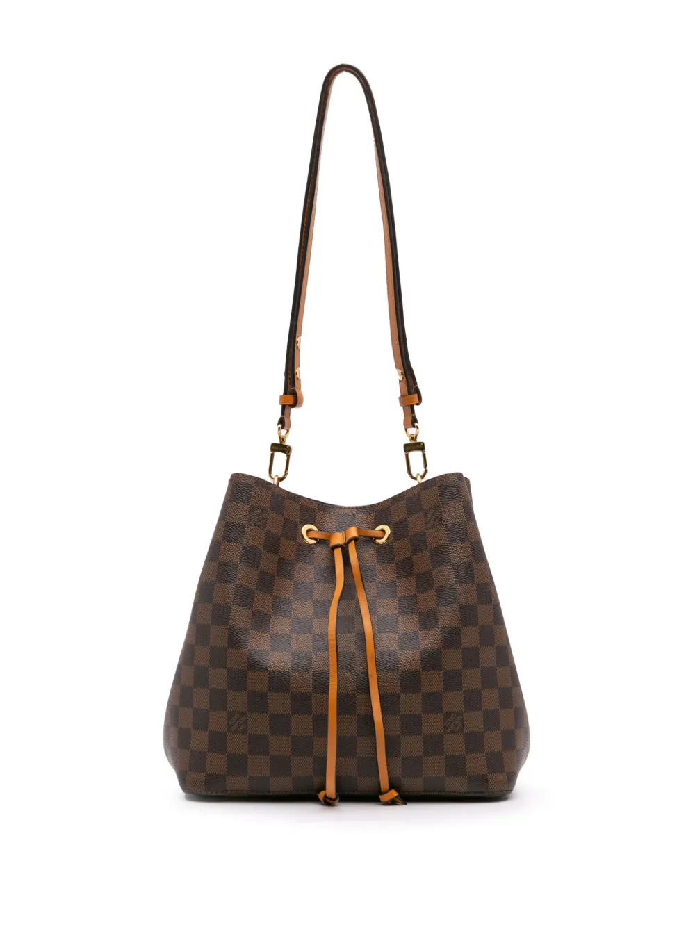 Louis Vuitton Pre-Owned 2019 Damier Ebene Neonoe MM bucket bag - ブラウン Louis Vuitton Pre-Owned 2019 Damier Ebene Neonoe MM bucket bag - ブラウン