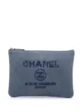 CHANEL Pre-Owned 2017-2018 Medium Denim Sequin Deauville O Case clutch bag - Blue