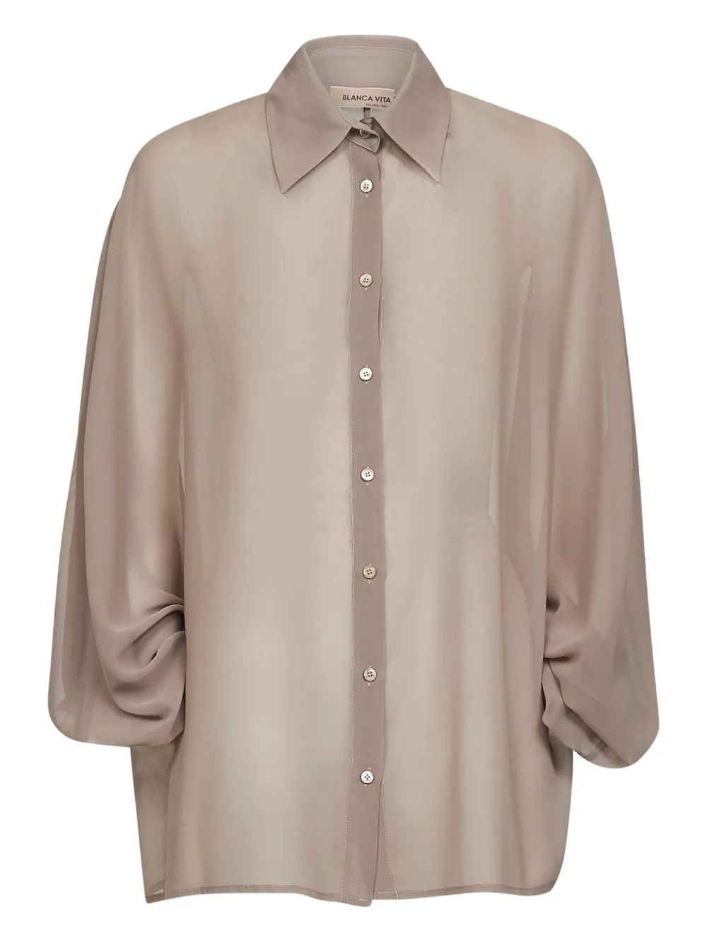 Blanca Vita Satijnen blouse Beige