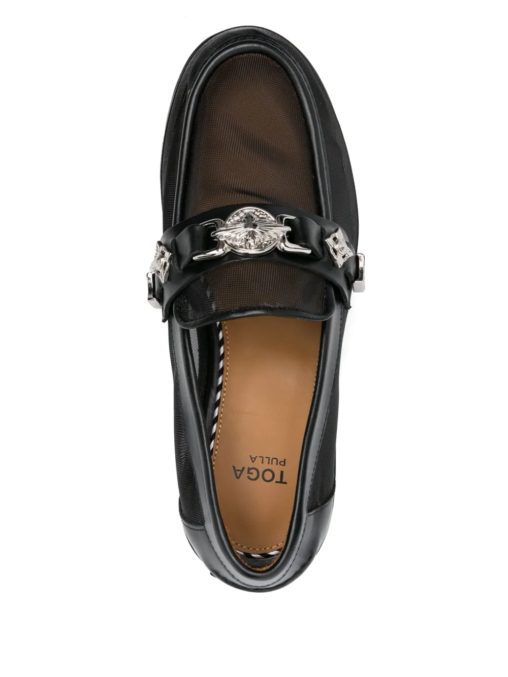 Toga Pulla 55mm leather heeled loafers Black