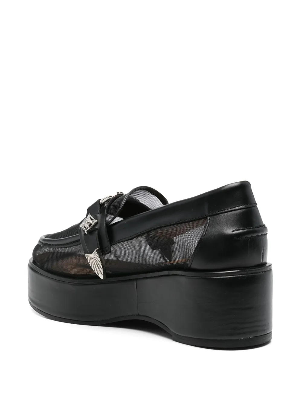 Toga Pulla 55mm leather heeled loafers Black