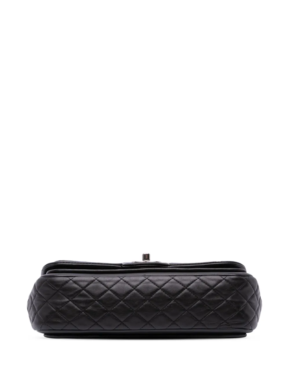Pre-owned Chanel 2013-2014 Medium Quilted Patent And Lambskin Classic Twist Flap Shoulder Bag