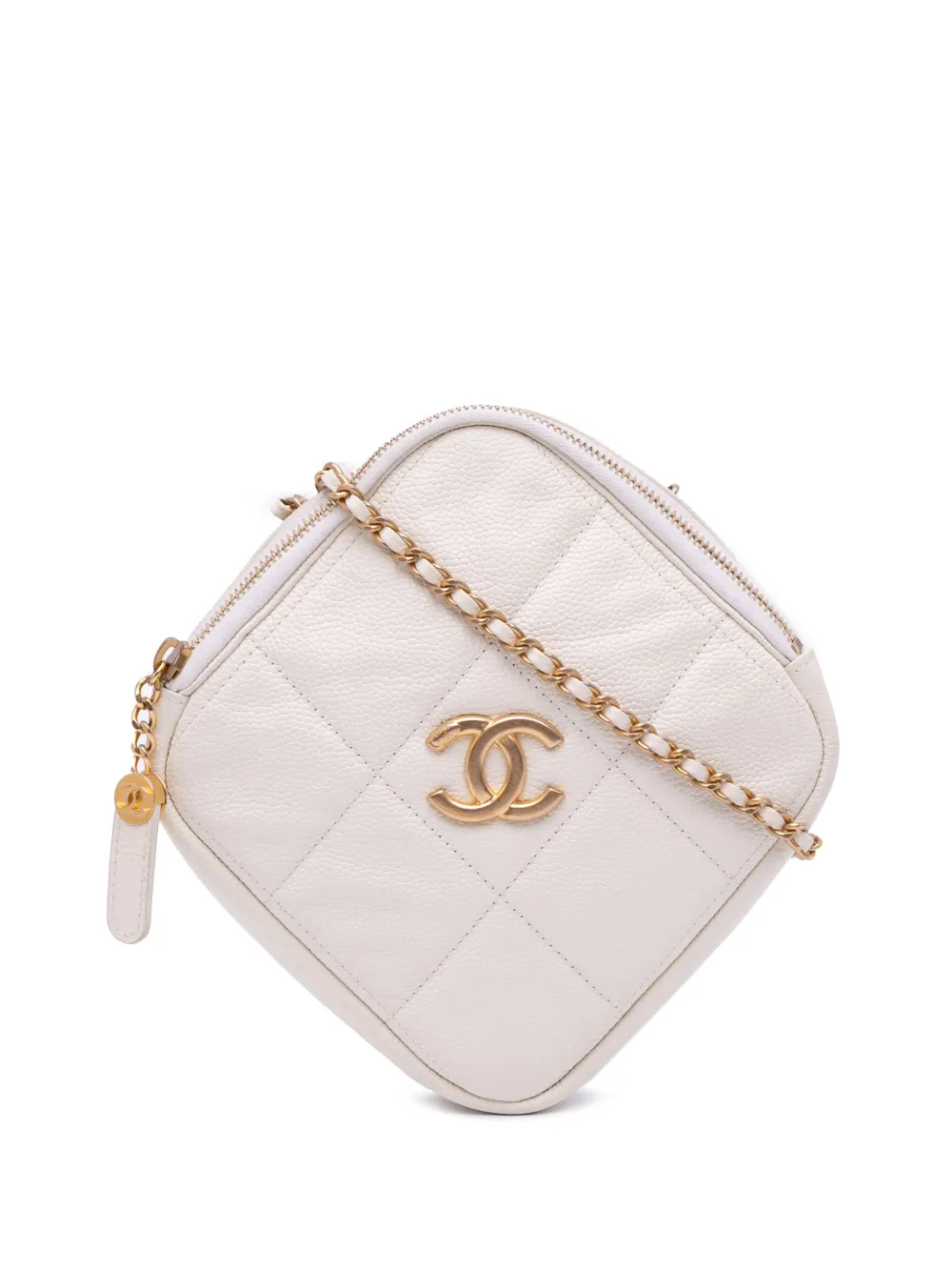 CHANEL Pre-Owned 2020 Quilted Caviar Diamond Clutch With Chain CHANEL Pre-Owned 2020 Quilted Caviar Diamond Clutch With Chain