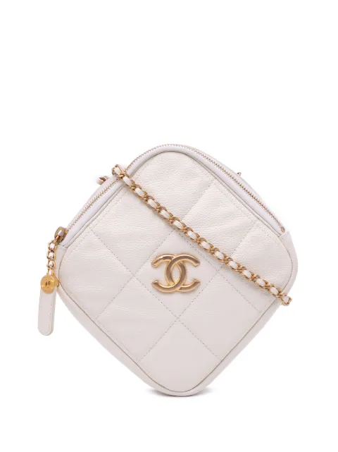 CHANEL Pre-Owned 2020 Quilted Caviar Diamond Clutch With Chain crossbody bag