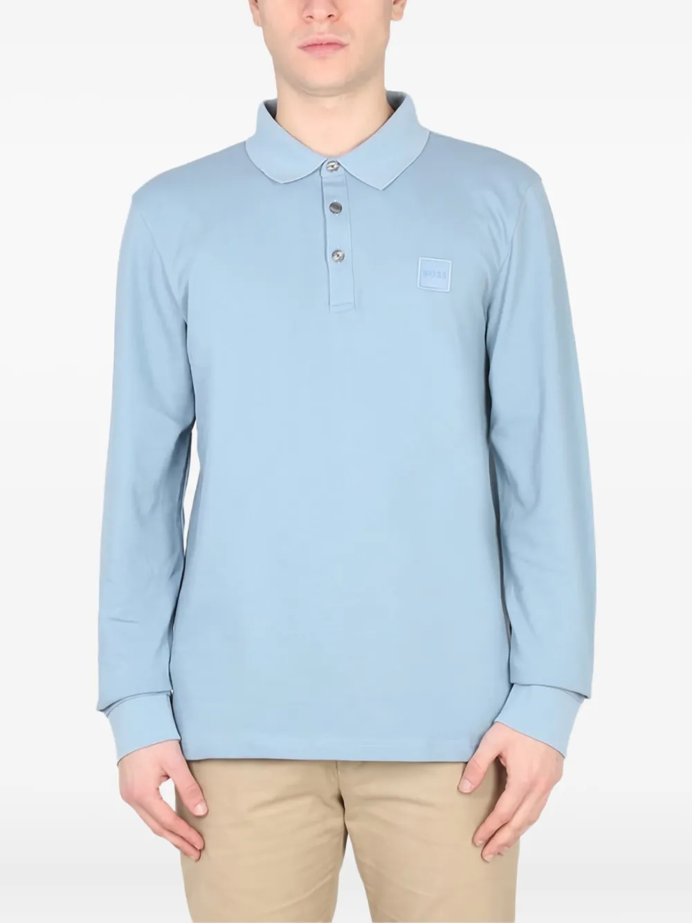 BOSS Poloshirt met logo Blauw