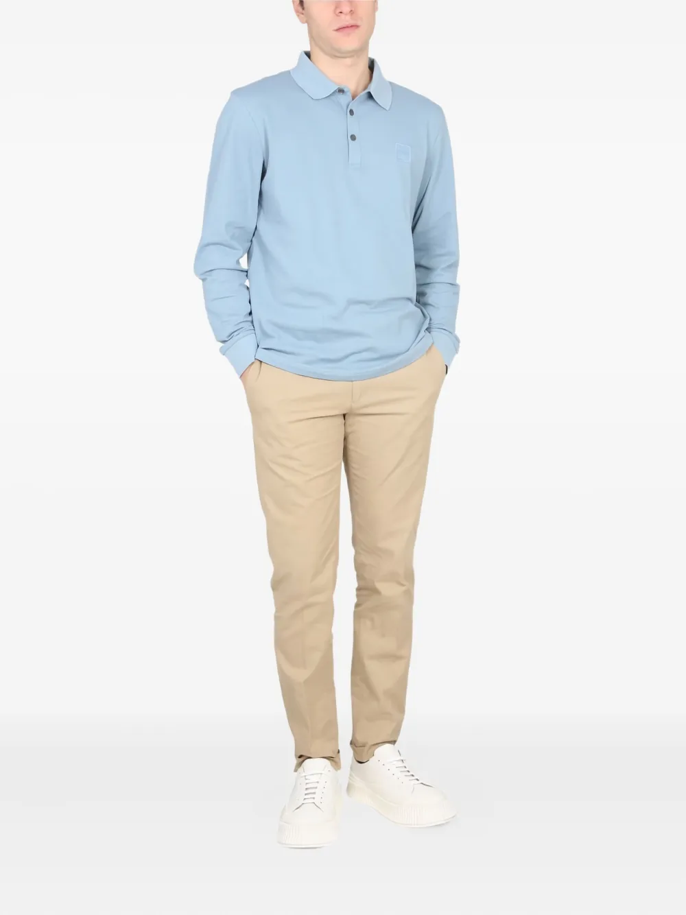 BOSS Poloshirt met logo - Blauw