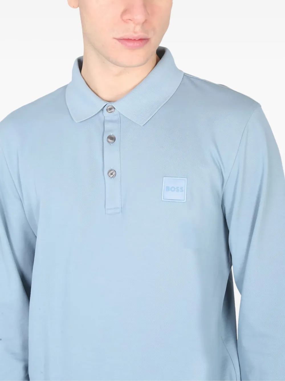 BOSS Poloshirt met logo Blauw