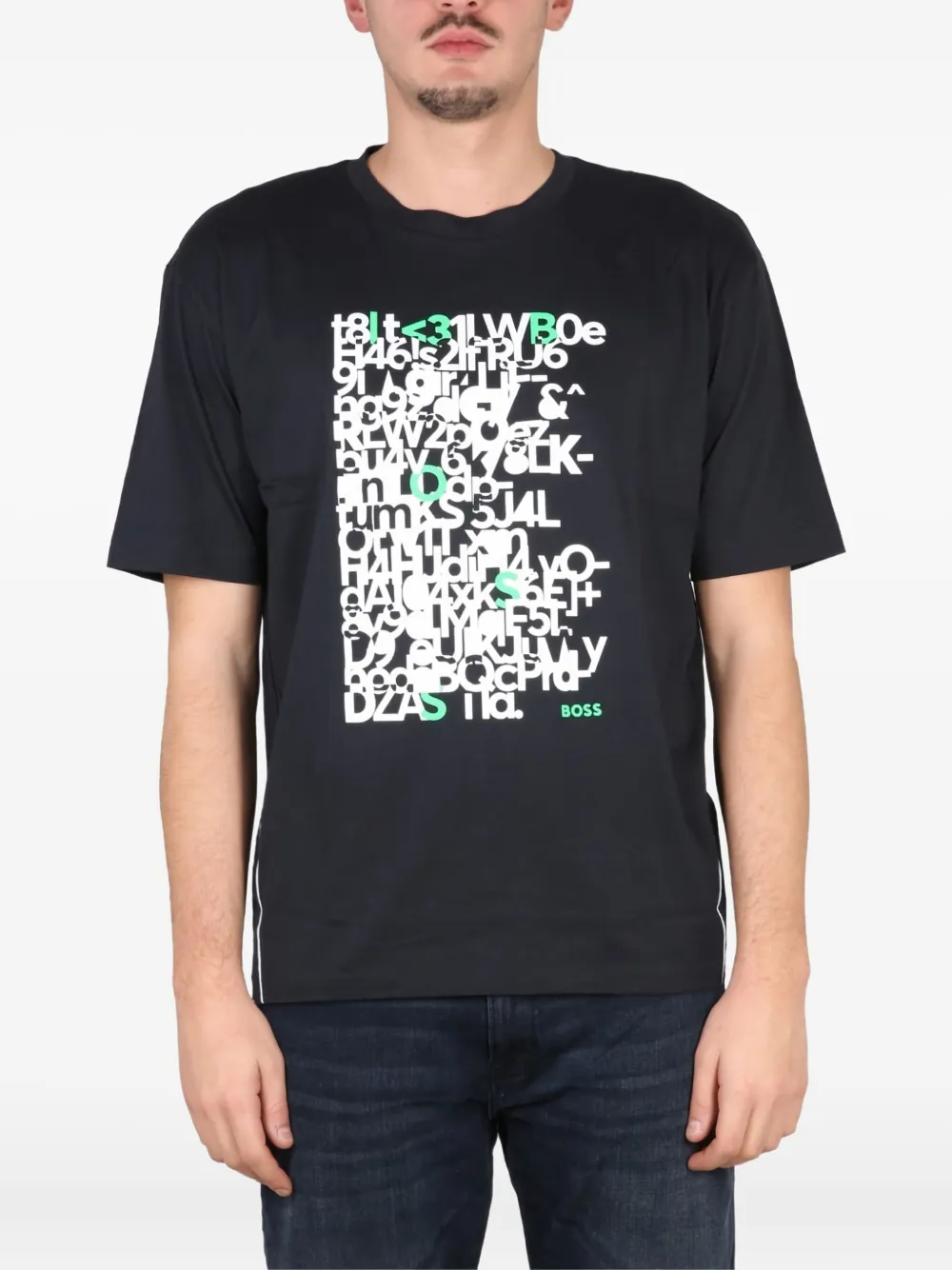 BOSS graphic-print T-shirt - ブラック BOSS graphic-print T-shirt - ブラック