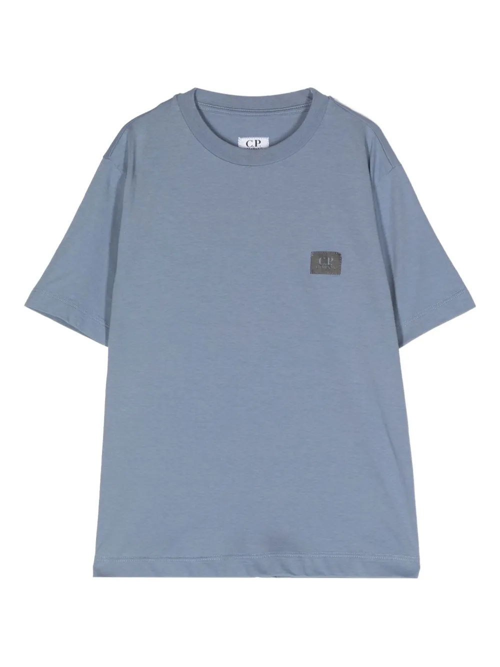 C.P. Company Kids logo-patch cotton T-shirt Blauw
