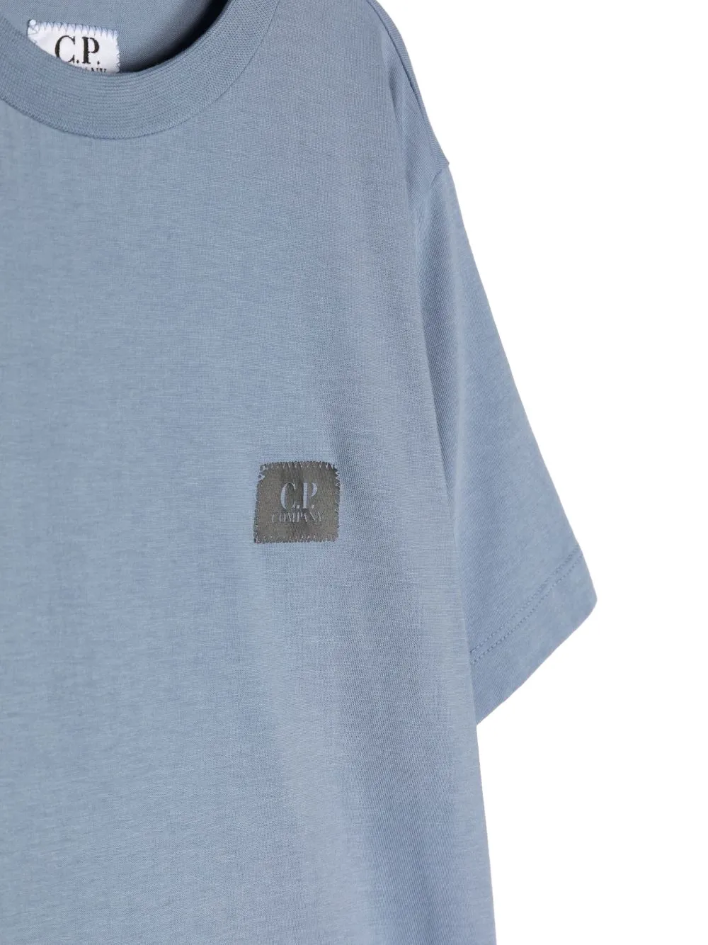 C.P. Company Kids logo-patch cotton T-shirt Blauw