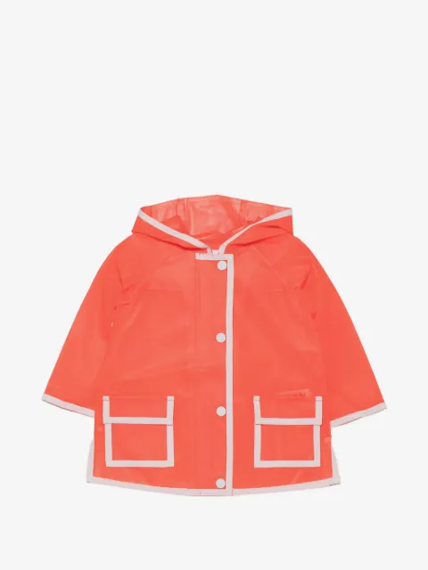 Bonpoint hooded contrast-trim rain coat