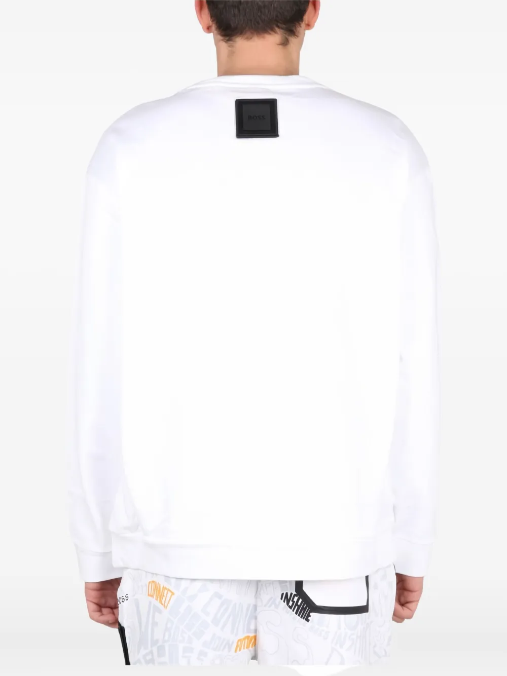 BOSS graphic-print sweatshirt Wit