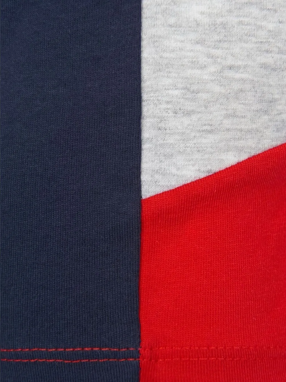 BOSS Kidswear colour-block three-quarter sleeve top Blauw