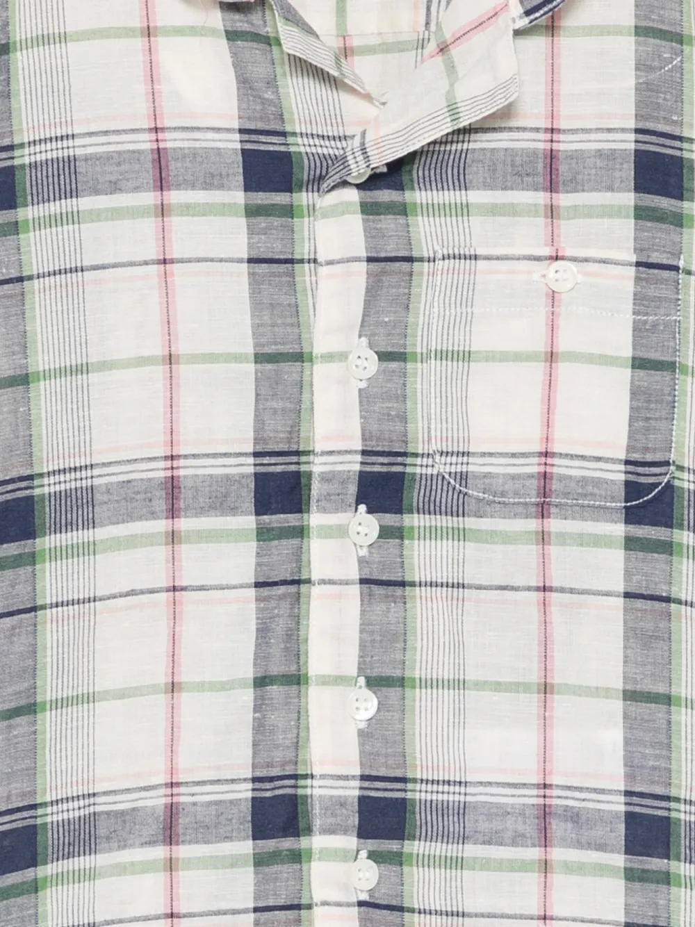 Bonpoint Geruit shirt met korte mouwen Wit