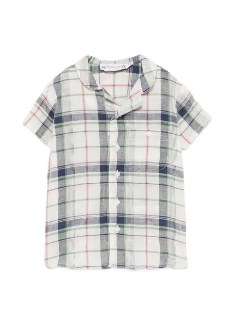 Bonpoint check-pattern short-sleeve shirt