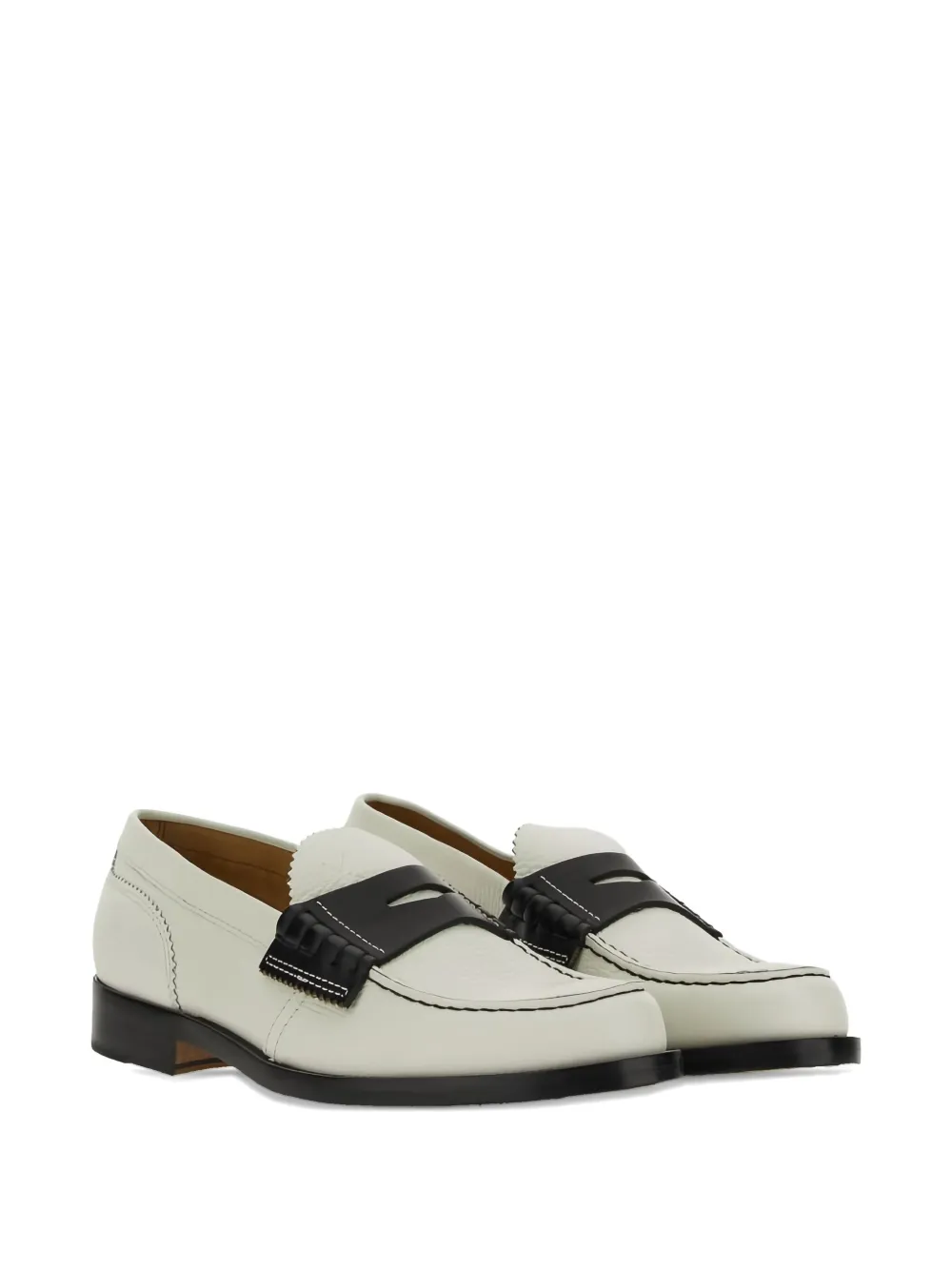 College leather loafers - Wit