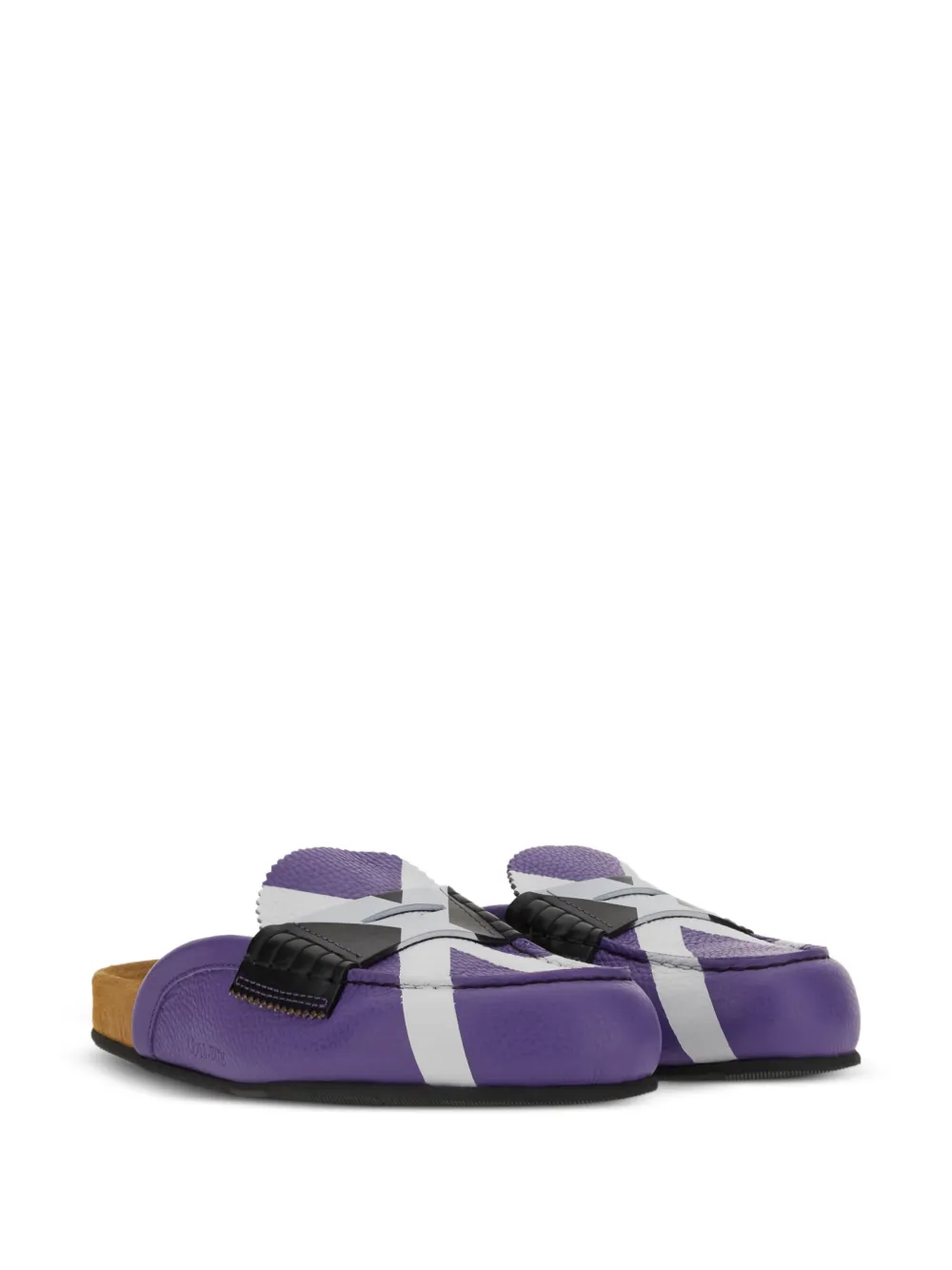 college leather mules Paars