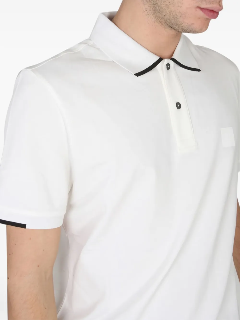 C.P. Company contrast-trim polo shirt Wit