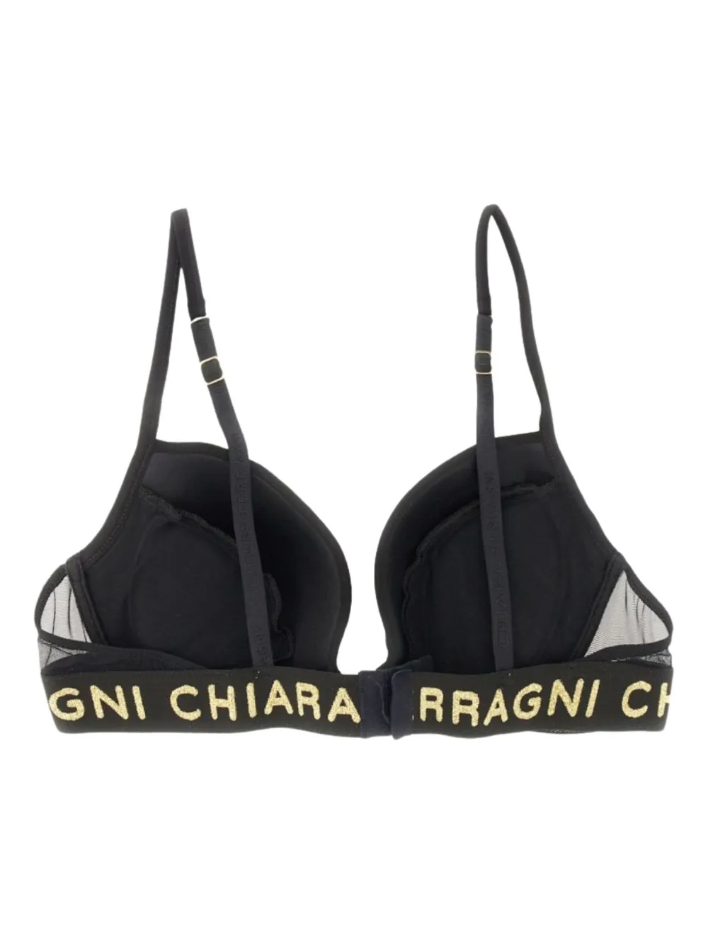Chiara Ferragni logo-embellished bra Zwart