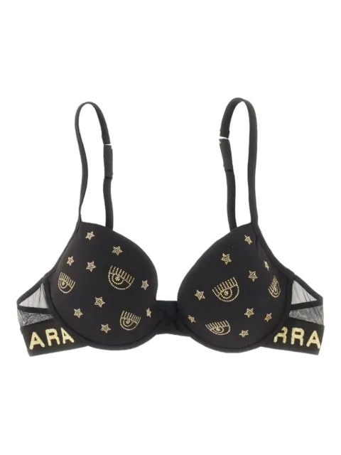 Chiara Ferragni logo-embellished bra