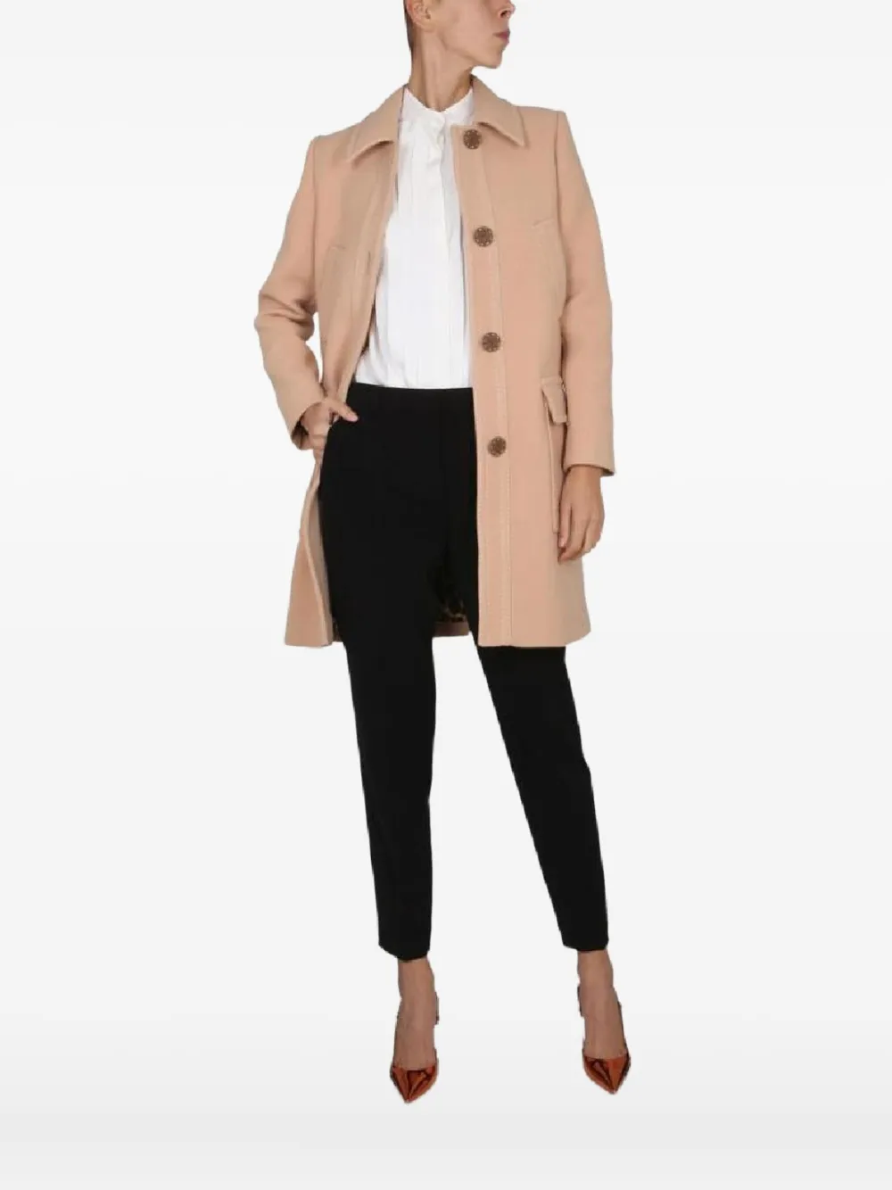 Boutique Moschino single-breasted coat - Toni neutri