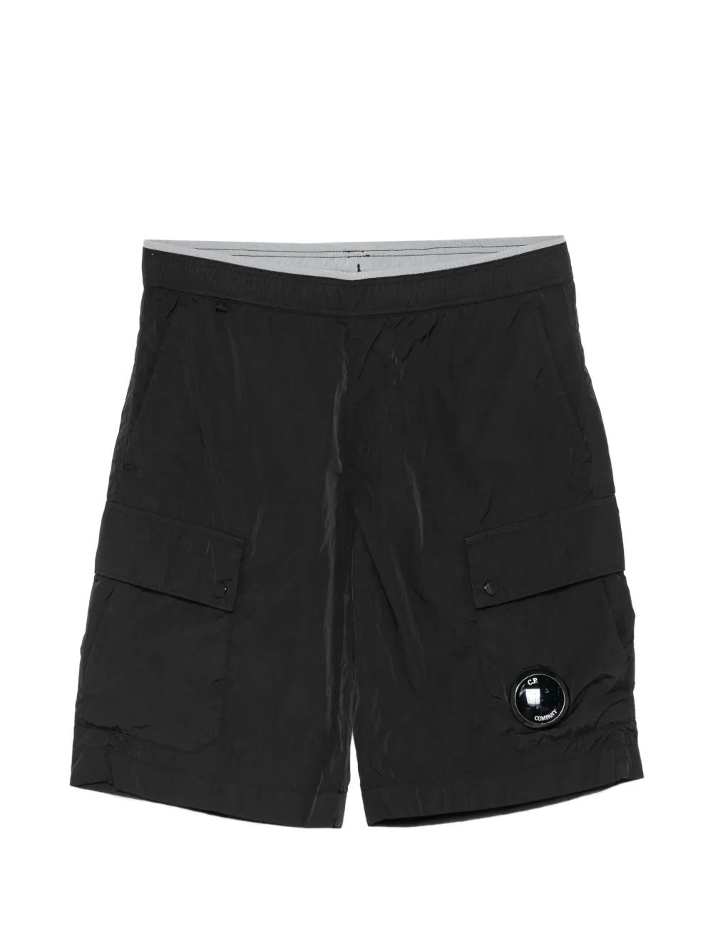 C.P. Company Kids Lens-detail cargo shorts - Nero