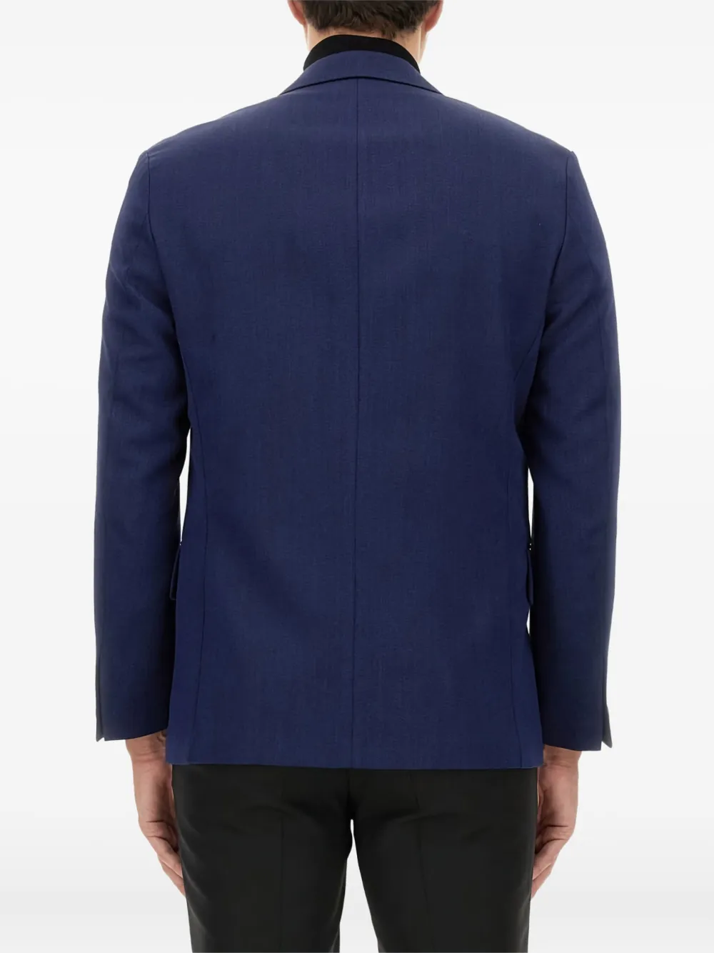 BOSS Wollen blazer met logolabel Blauw