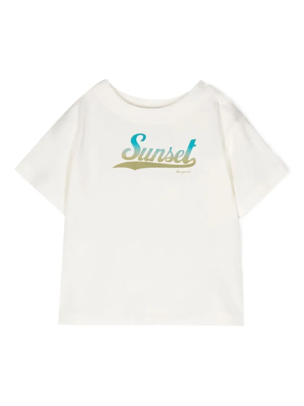 Bonpoint sunset graphic T-shirt Wit