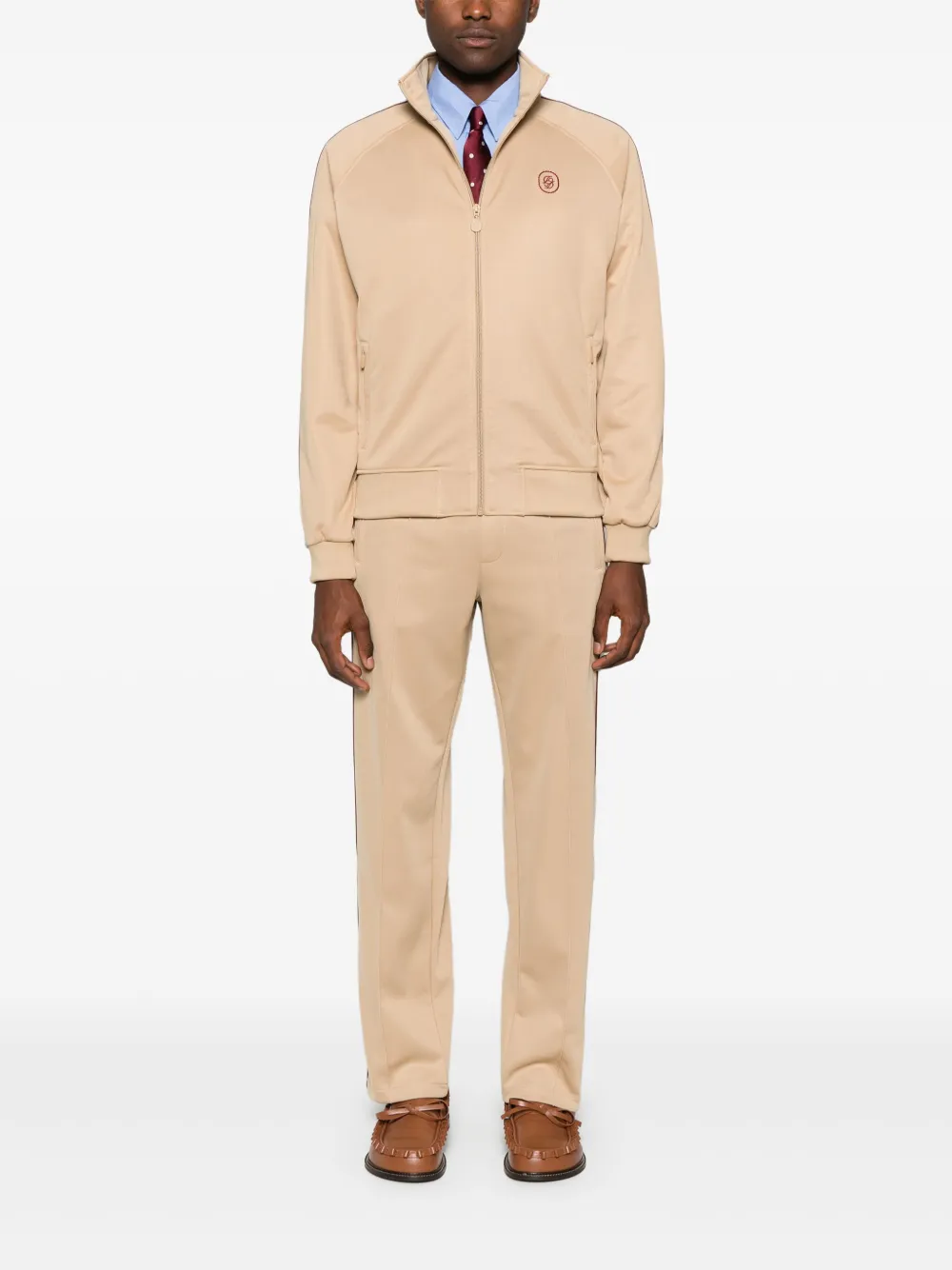 Drôle De Monsieur Trainingsbroek met zijstreep Beige