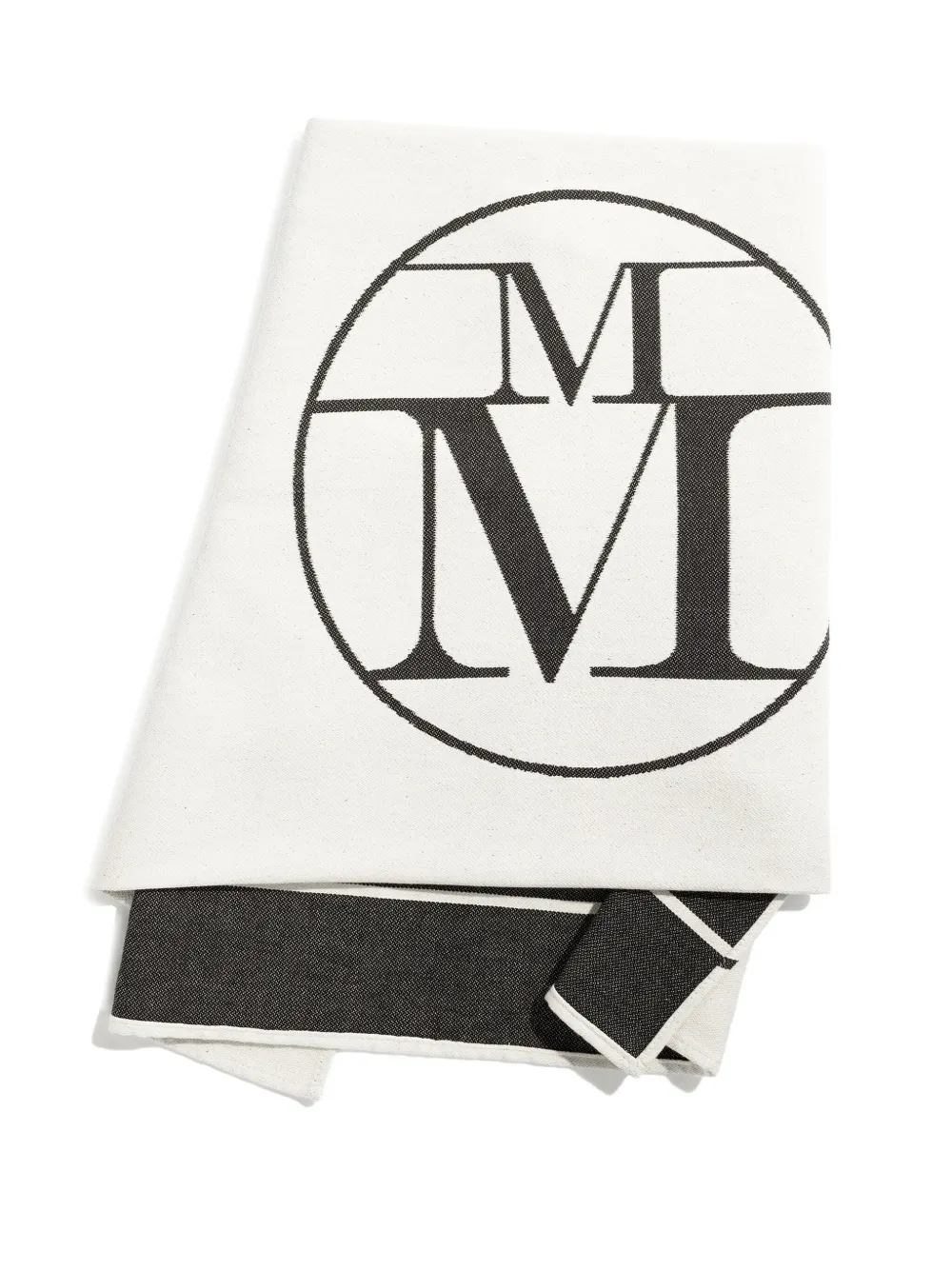 Maison Michel toalla Aida de algodón con logo estampado | neutro | Image 1