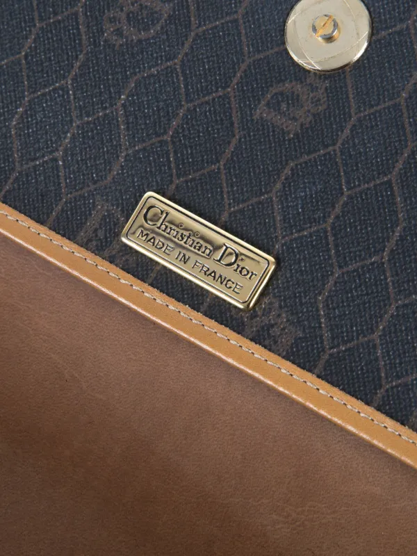 Christian Dior Pre-Owned 1980s Honeycomb Shoulder Bag | Brown Christian Dior Pre-Owned 1980s Honeycomb Shoulder Bag | Brown