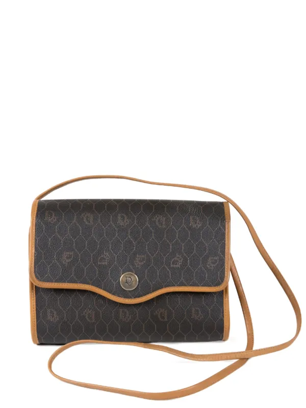 Christian Dior Pre-Owned 1980s Honeycomb Shoulder Bag | Brown