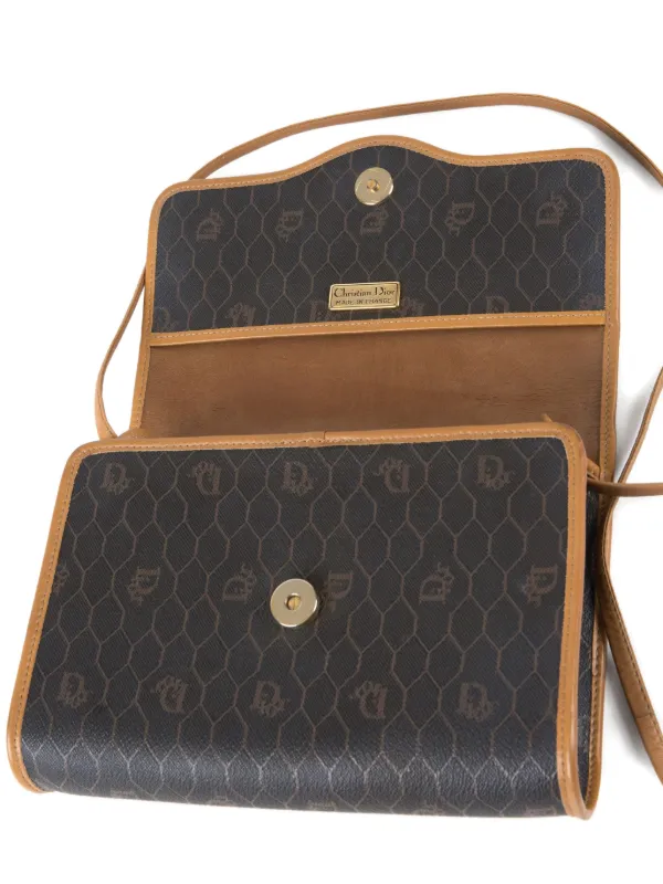 Christian Dior Pre-Owned 1980s Honeycomb Shoulder Bag | Brown