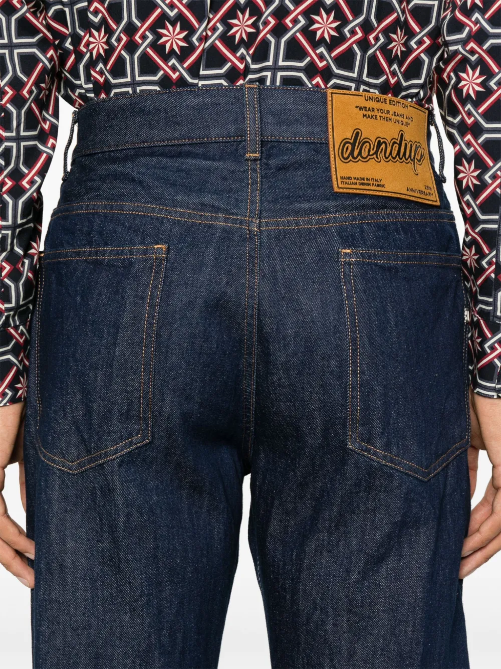 DONDUP Jeans met logopatch Blauw