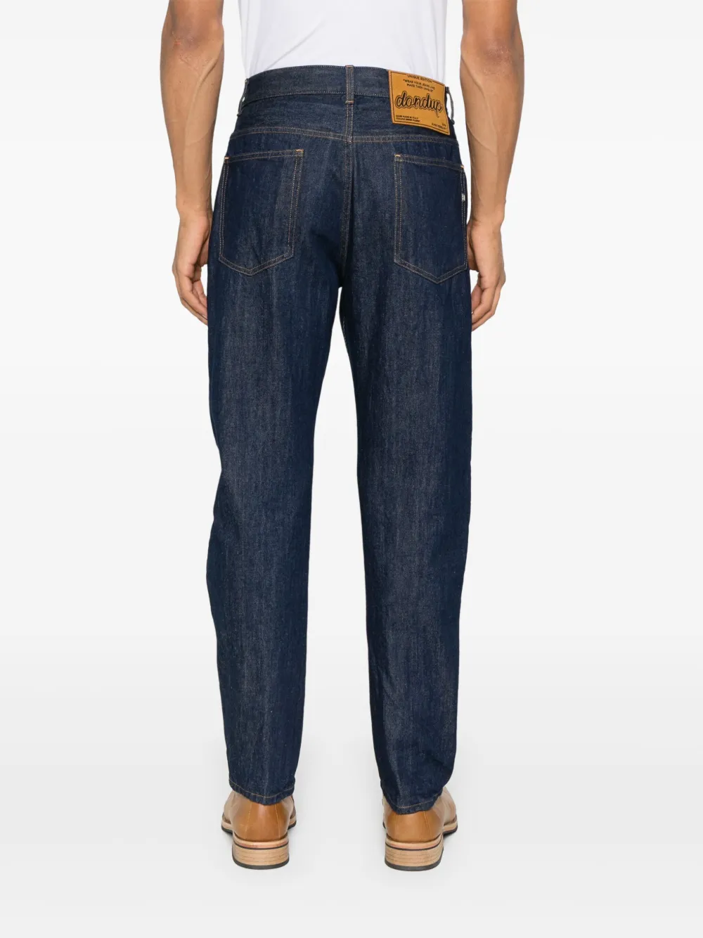 DONDUP Jeans met logopatch Blauw