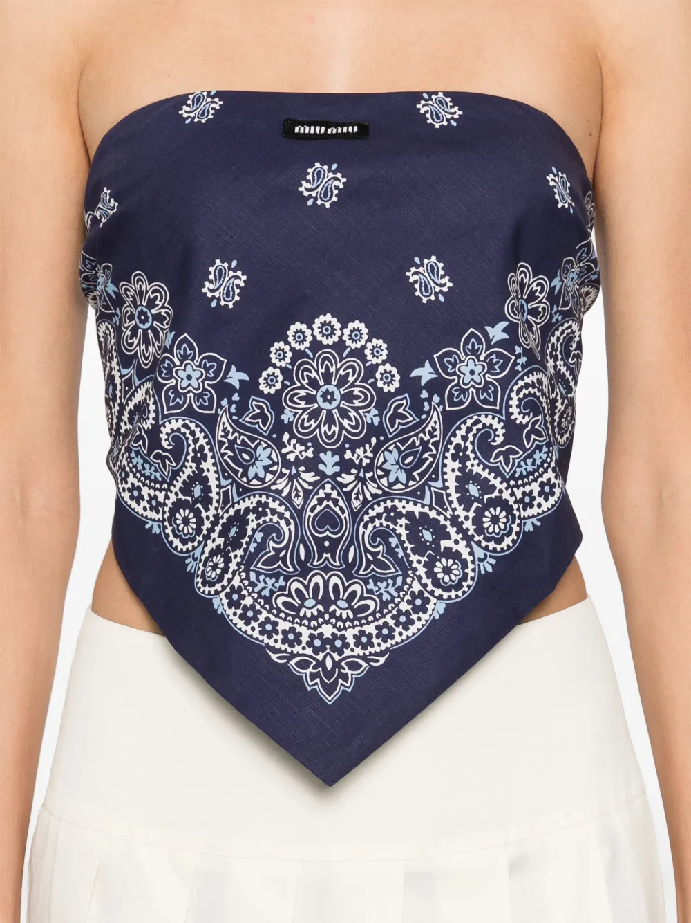 Miu Triangelvormige top Blauw