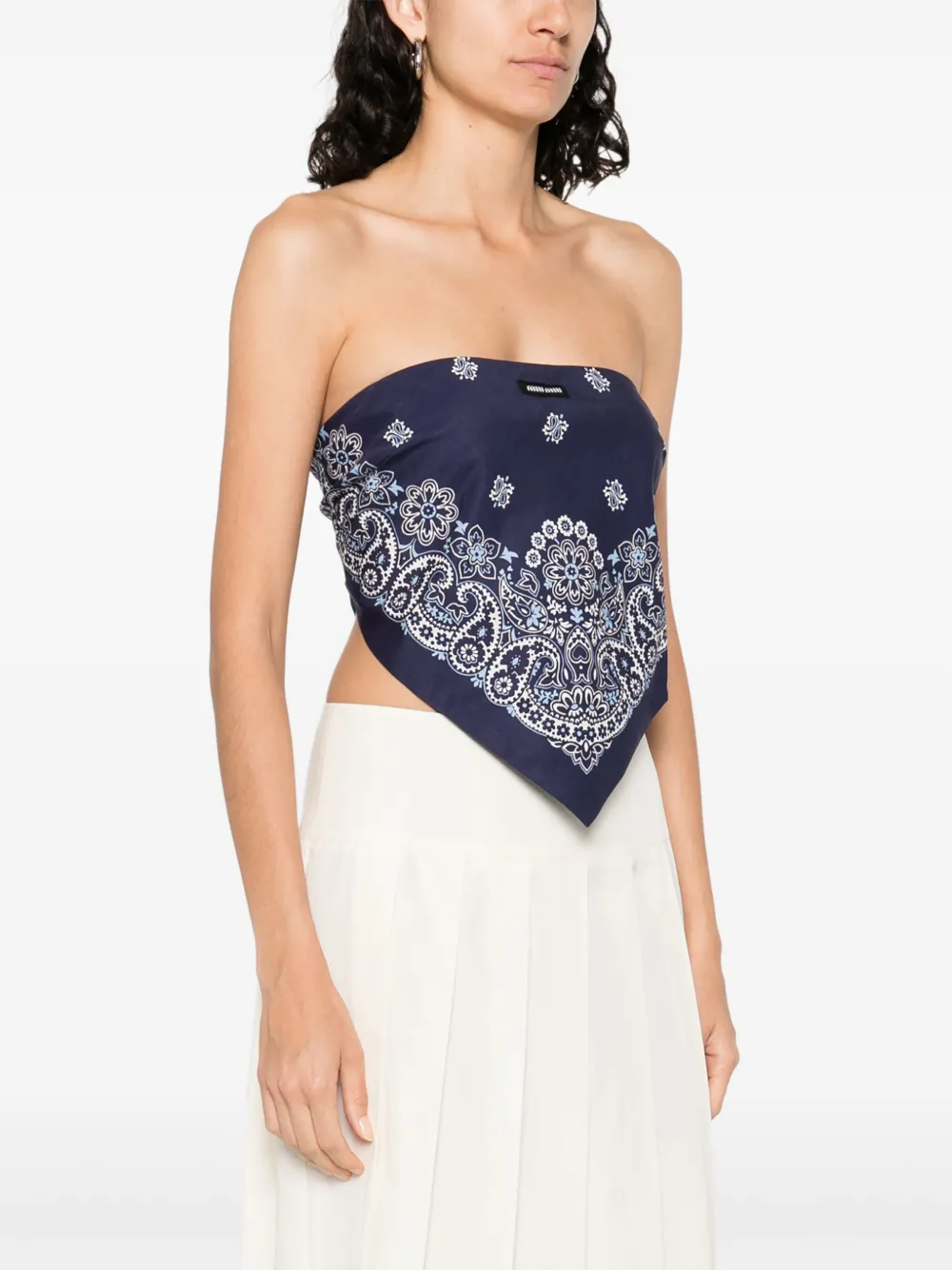 Miu Triangelvormige top Blauw