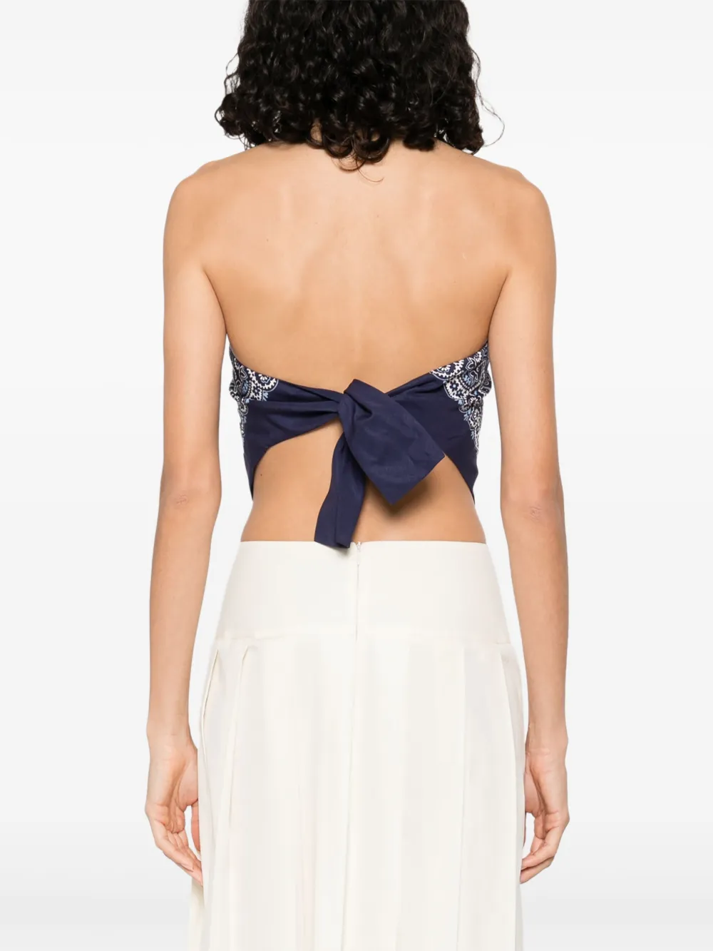 Miu Triangelvormige top Blauw
