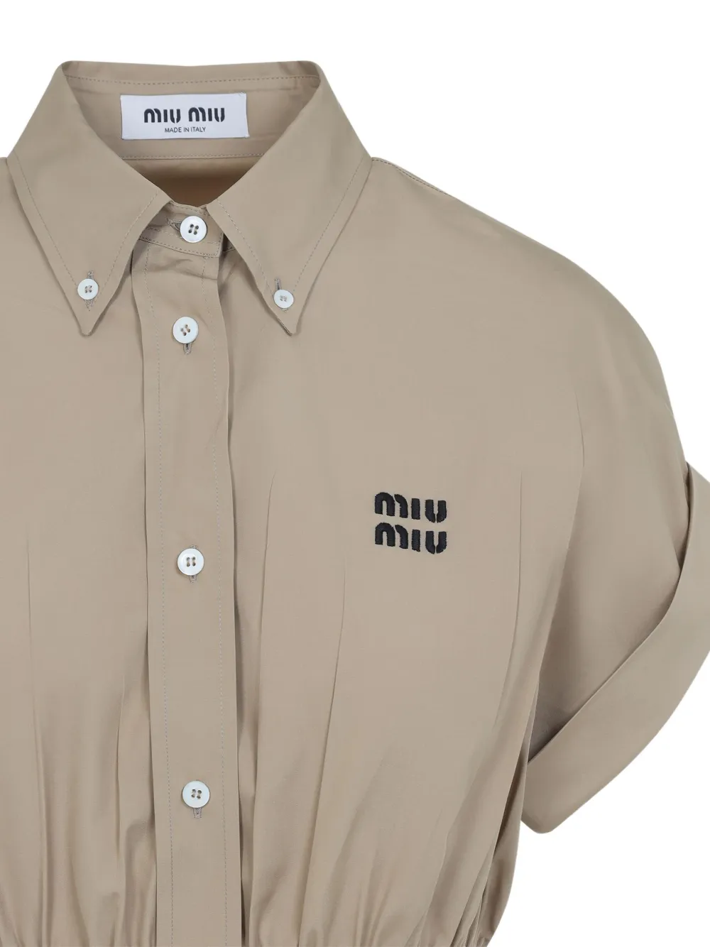 Miu Katoenen shirt Beige